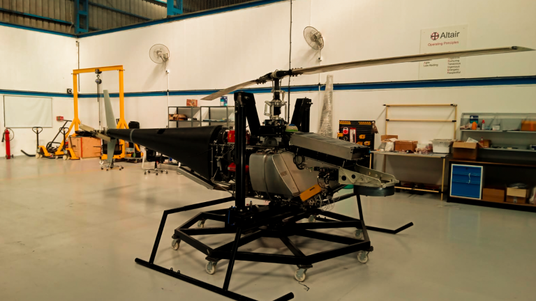 Varun by Altair Infrasec Flight Control System for an unmanned helicopter designed for specialized security and surveillance operations.